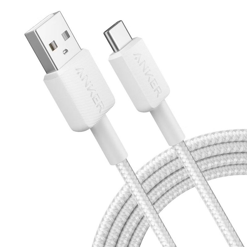 cabo anker 322 usb-a para usb-c 1,8 metros carregamento eficiente branco (id)
