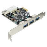 placa pci-e usb 3.0 multilaser 4 portas usb 3.0 3 frontais 1 traseira ga130 (mp)