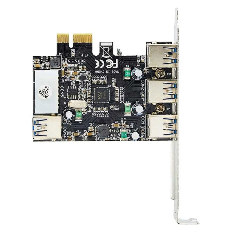 placa pci-e usb 3.0 multilaser 4 portas usb 3.0 3 frontais 1 traseira ga130 (mp)
