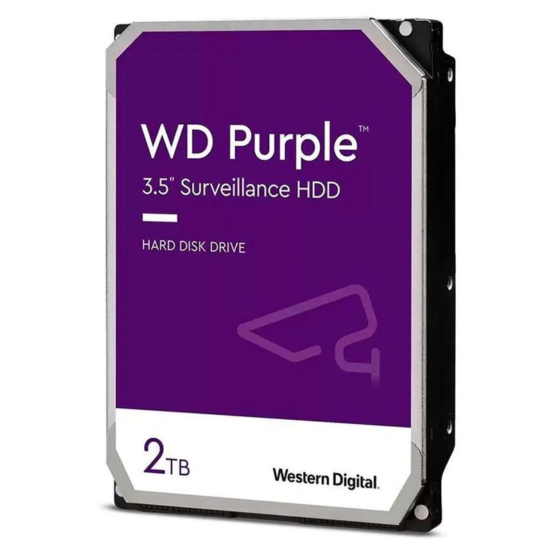 hd para vigilância 2tb western digital wd purple sata 6gb/s 64mb wd23purz (mp)