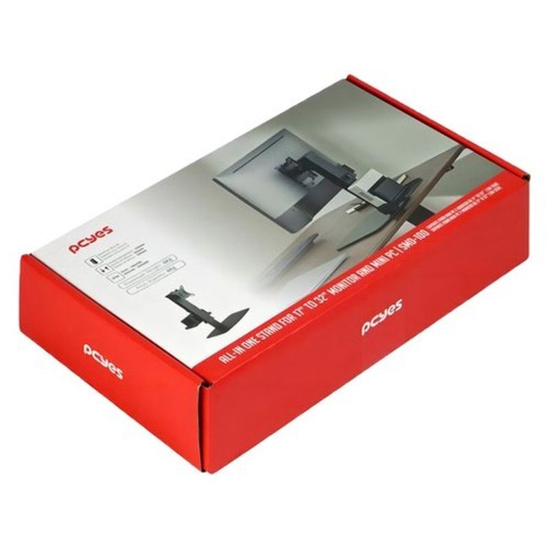 suporte de mesa fixo pcyes para monitor 17" a 32" vertical smd-100 (mp)