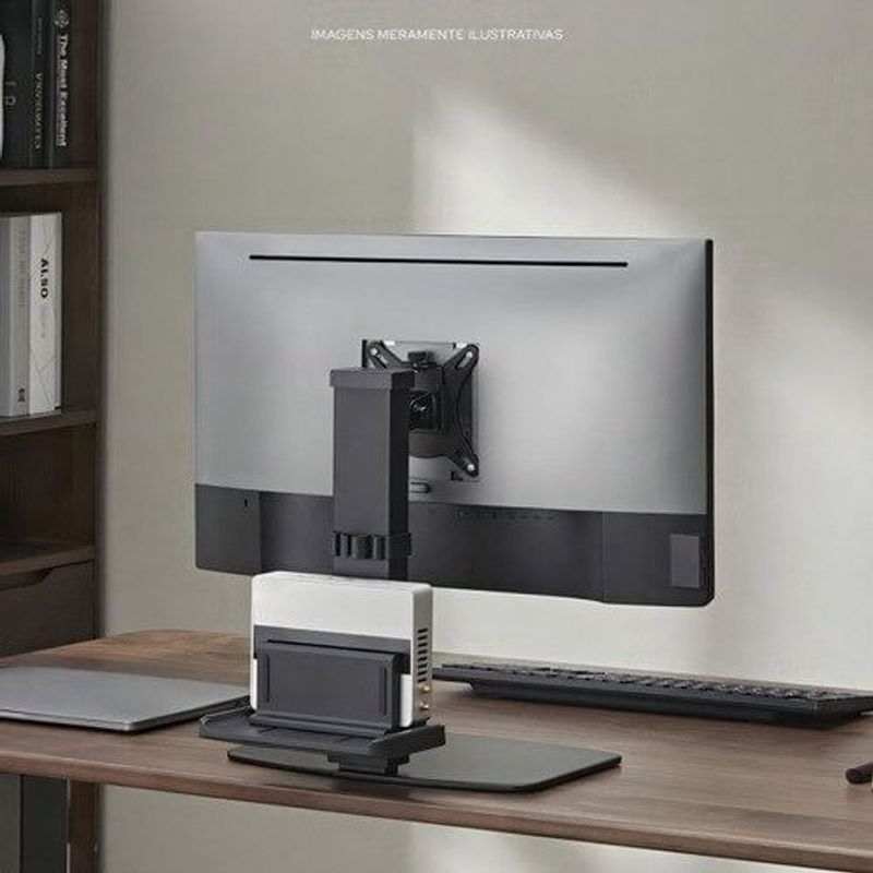 suporte de mesa fixo pcyes para monitor 17" a 32" vertical smd-100 (mp)