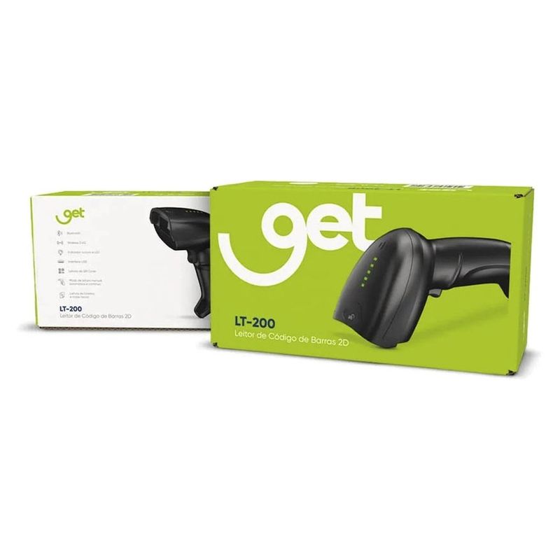leitor de código de barras usb get lt-200 1d 2d 72741 (mp)