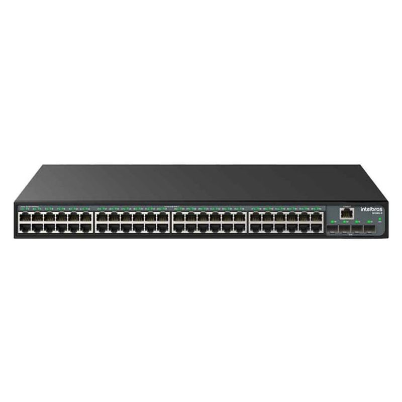 switch 48 portas gigabit 10/100/1000 mbps + 4 gbic sfp intelbras gerenciável s2352g-b 4760112 (mp)