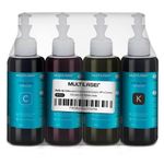 kit refil de tinta universal multi para impressoras epson canon hp 100ml 4 cores rf033 (mp)