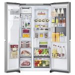 geladeira smart lg inverter frost free 628 litros side by side instaview inox look gc-x267gl5 bivolt