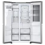 geladeira smart lg inverter frost free 628 litros side by side instaview inox look gc-x267gl5 bivolt