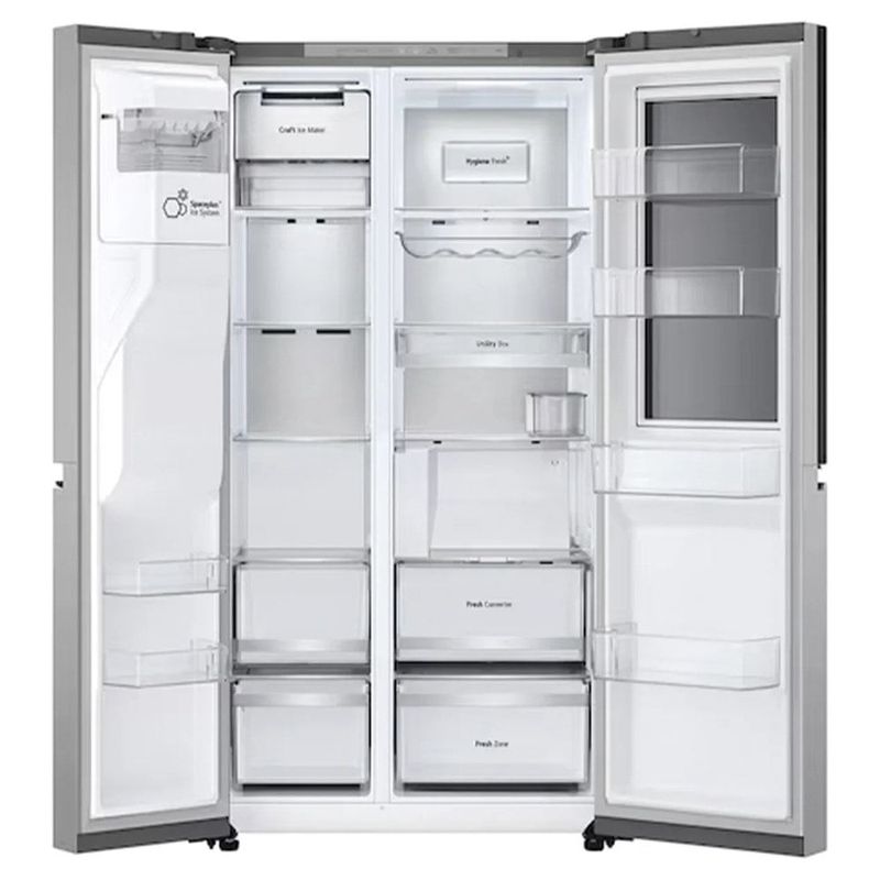 geladeira smart lg inverter frost free 628 litros side by side instaview inox look gc-x267gl5 bivolt