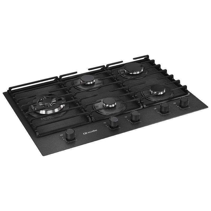 cooktop 5 bocas mueller antiaderente preto mcg5bn bivolt
