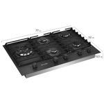 cooktop 5 bocas mueller antiaderente preto mcg5bn bivolt