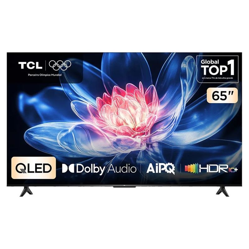 smart tv 4k tcl 65" advanced qled google tv processador aipq 65t6c t6c