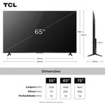 smart tv 4k tcl 65" advanced qled google tv processador aipq 65t6c t6c