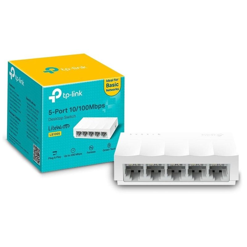 switch 5 portas fast ethernet 10/100 mbps tp-link ls1005 (mp)