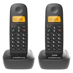telefone sem fio + ramal intelbras ts2512 preto com identificador de chamadas 4122512 (mp)