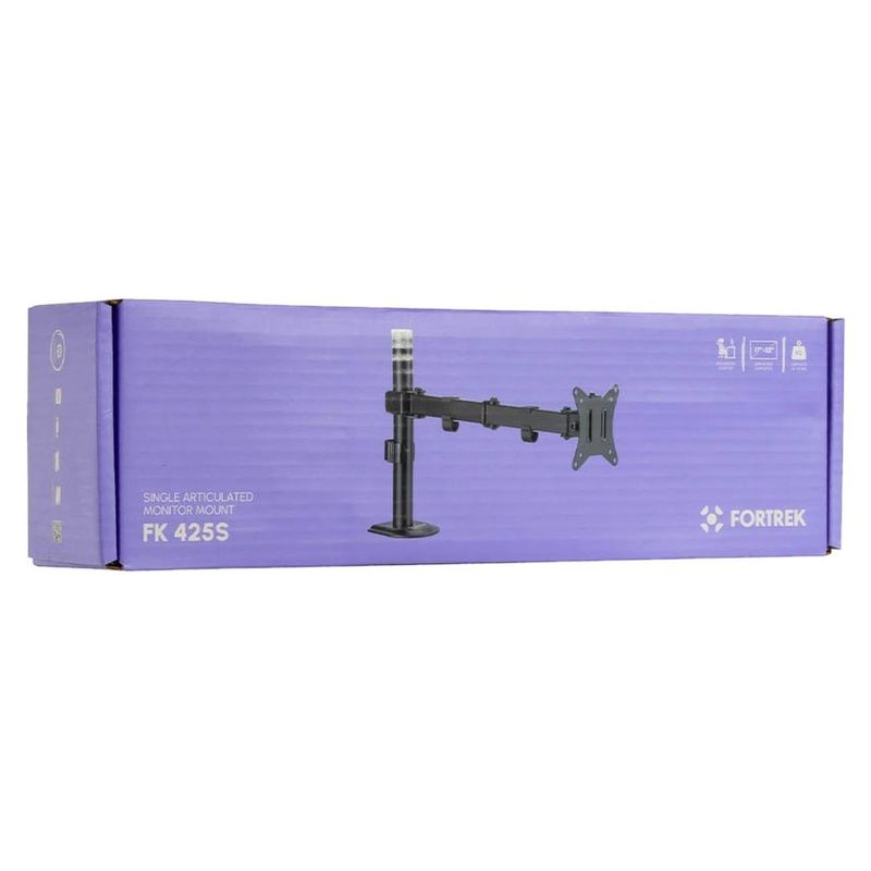 suporte de mesa fixo para monitor 17" a 32" articulado fortrek fk 425s 81034 (mp)