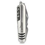 kit relógio de pulso condor em aço com canivete co2115mwv/k4p (mp)