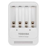 carregador de pilhas toshiba com 4 pilhas aa 2600mah tnhc-6gae4 cb (mp)