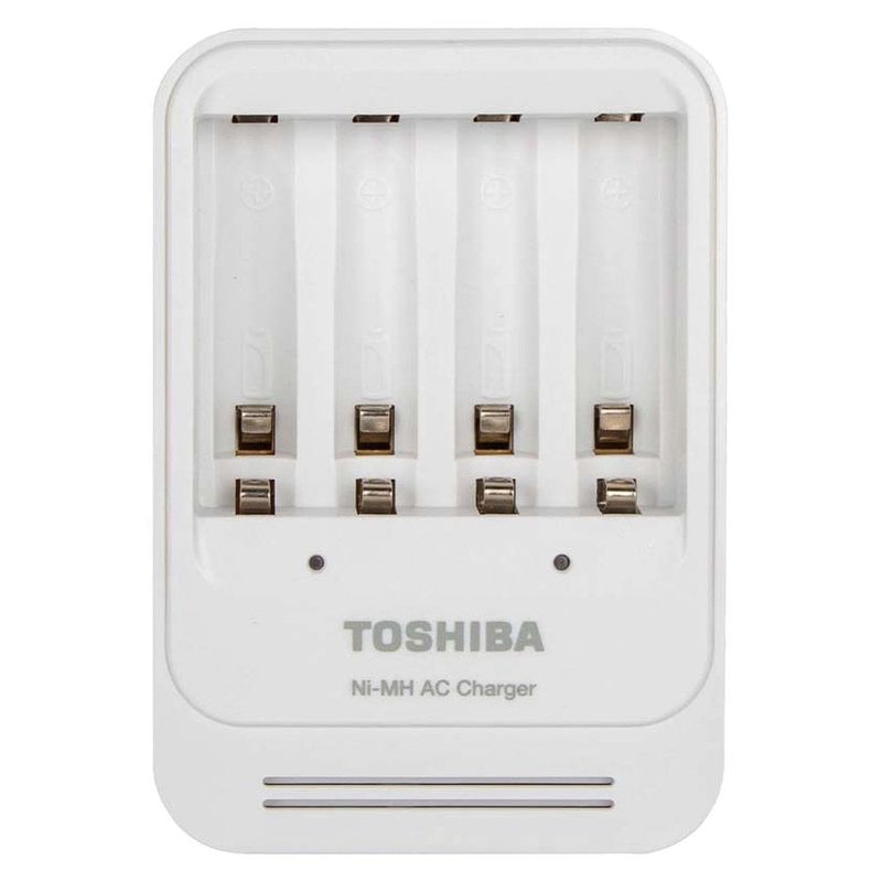 carregador de pilhas toshiba com 4 pilhas aa 2600mah tnhc-6gae4 cb (mp)