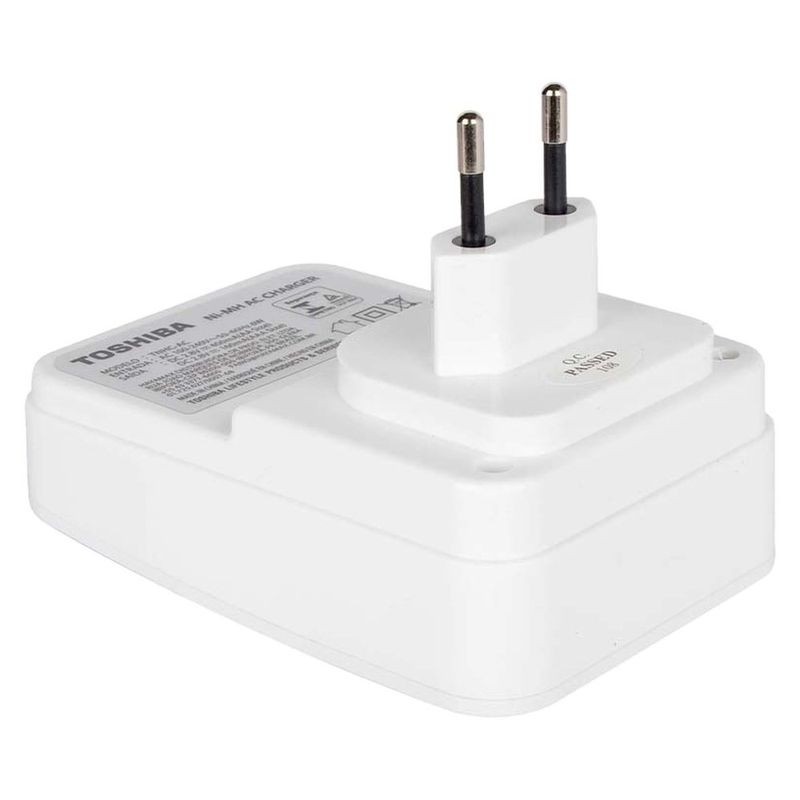 carregador de pilhas toshiba com 4 pilhas aa 2600mah tnhc-6gae4 cb (mp)