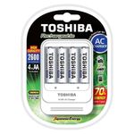 carregador de pilhas toshiba com 4 pilhas aa 2600mah tnhc-6gae4 cb (mp)