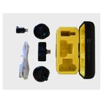 kit com 2 microfones sem fio bluetooth magnéticos de lapela new-ion nmi-54 (mp)