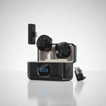 kit com 2 microfones sem fio bluetooth magnéticos de lapela new-ion nmi-54 (mp)