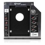 case caddy gaveta para 2º hd ou ssd no dvd-rw de notebook knup kp-hd010 9,5mm (mp)