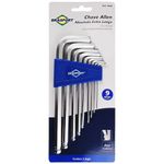kit de chaves hexagonais allen abauladas com 9 peças brasfort 72971 (mp)