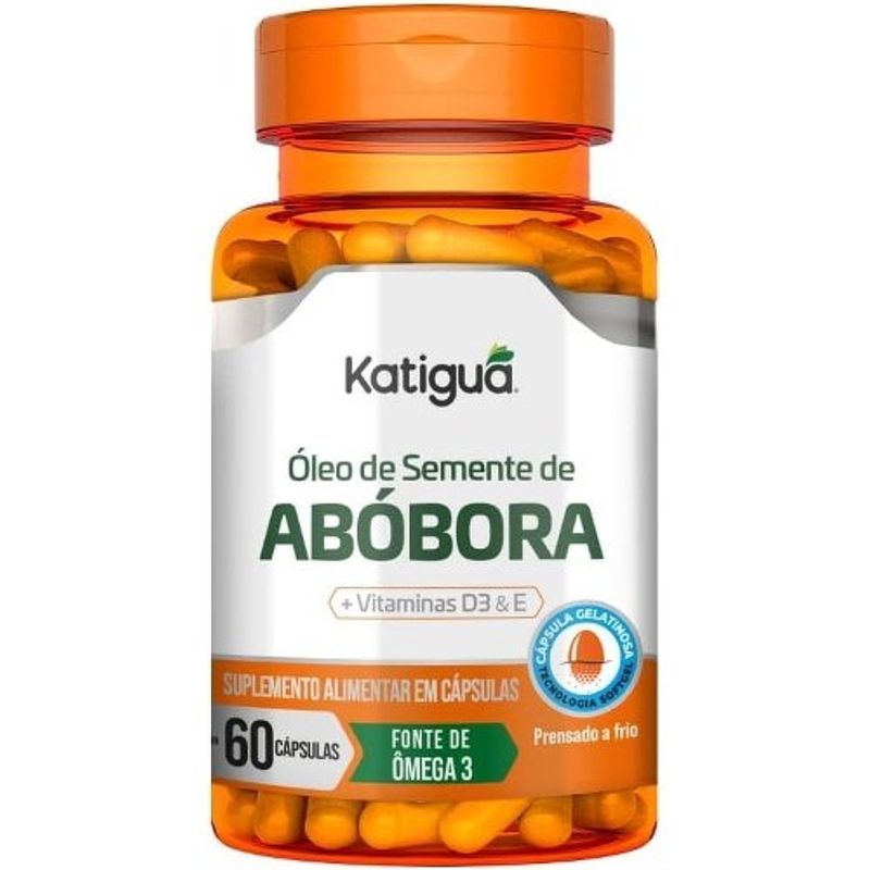 suplemento alimentar óleo de semente de abóbora com vitaminas 500mg 60 cápsulas katiguá