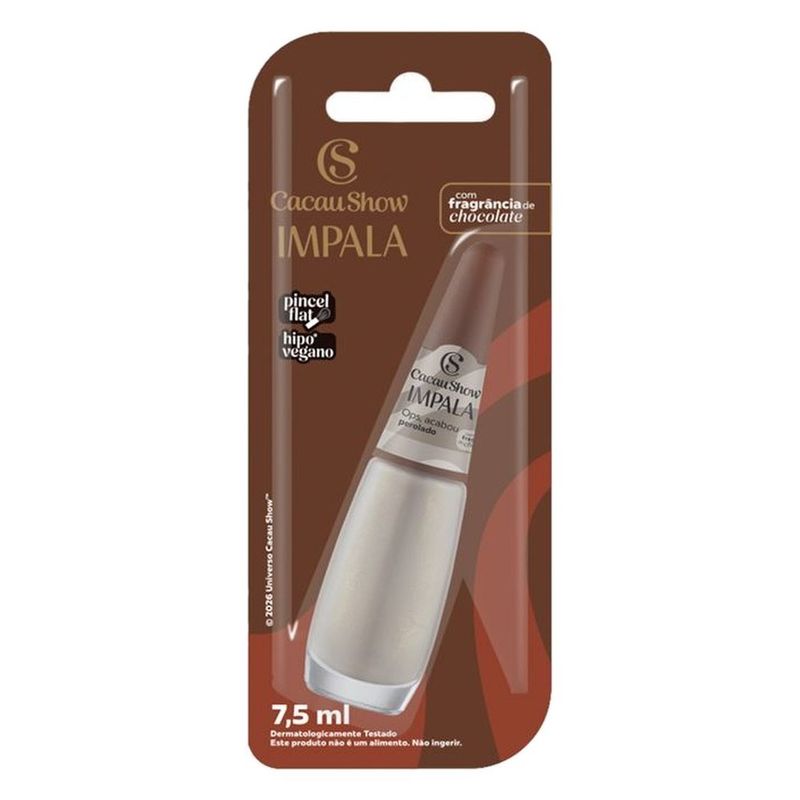 esmalte perolado impala cacau show ops acabou 7,5ml blister