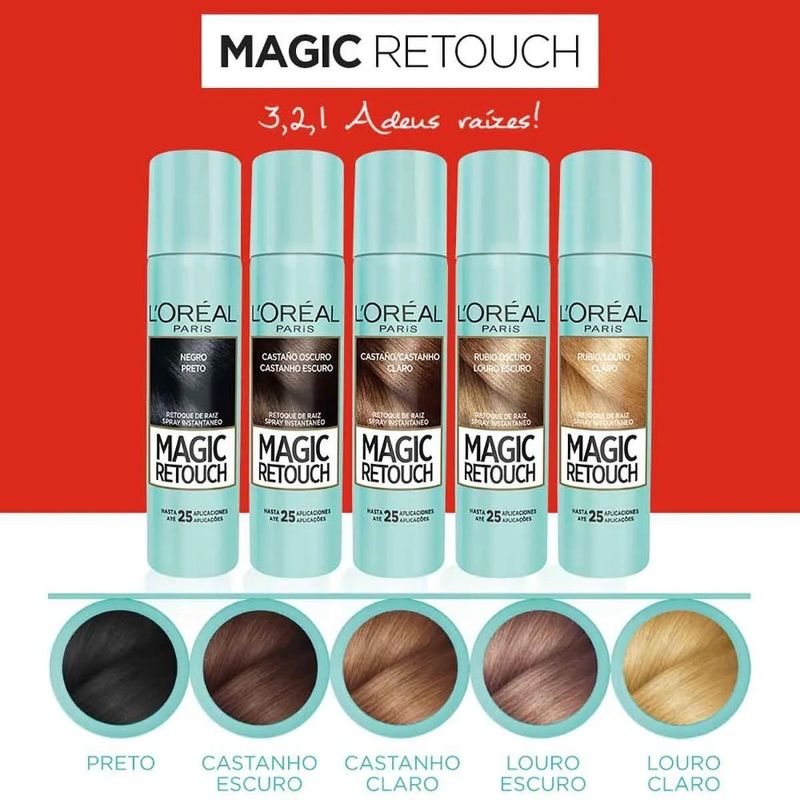 retoque de raiz l'oréal paris magic retouch louro escuro spray 75ml
