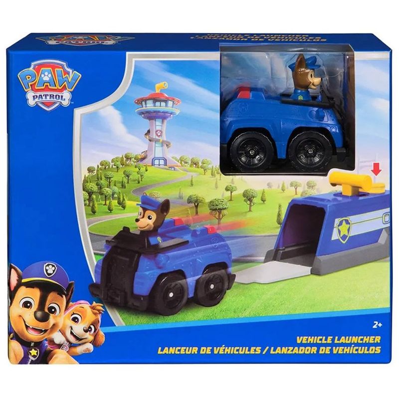 mini playset sunny lancador de veiculo chase patrulha canina 4855