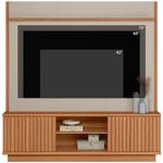 home linea ravenna para tv até 75 polegadas cor canela com off white