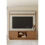 home linea ravenna para tv até 75 polegadas cor canela com off white