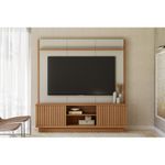 home linea ravenna para tv até 75 polegadas cor canela com off white