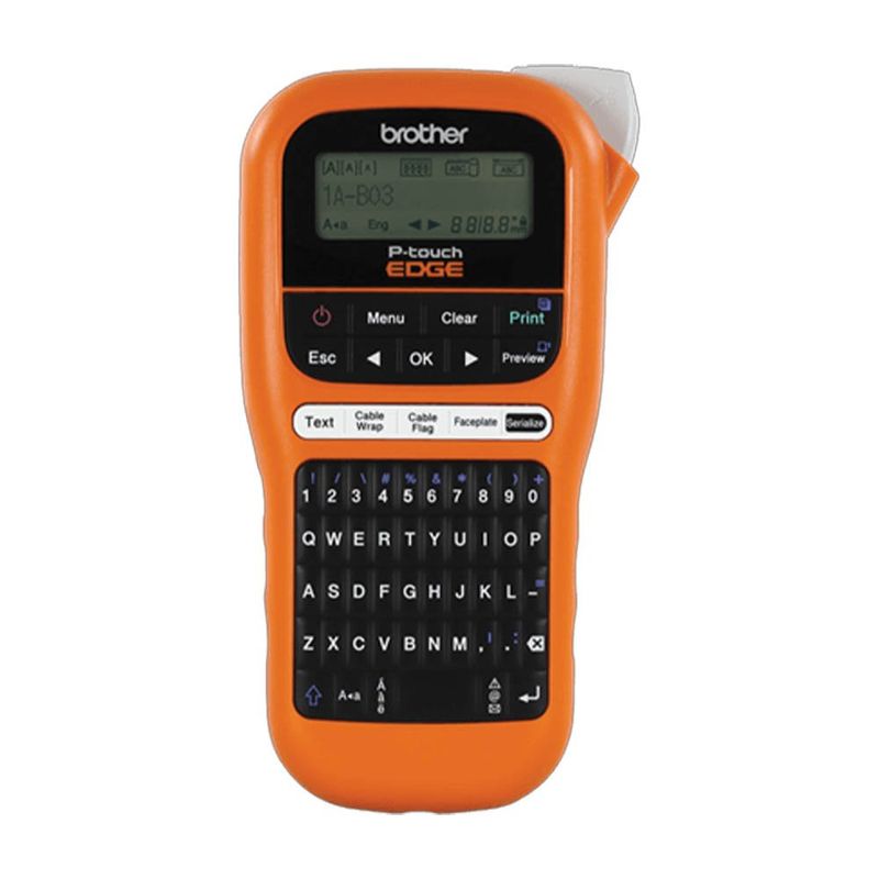 etiquetadora rotulador profissional brother pt-e110 p-touch edge laranja (mp)