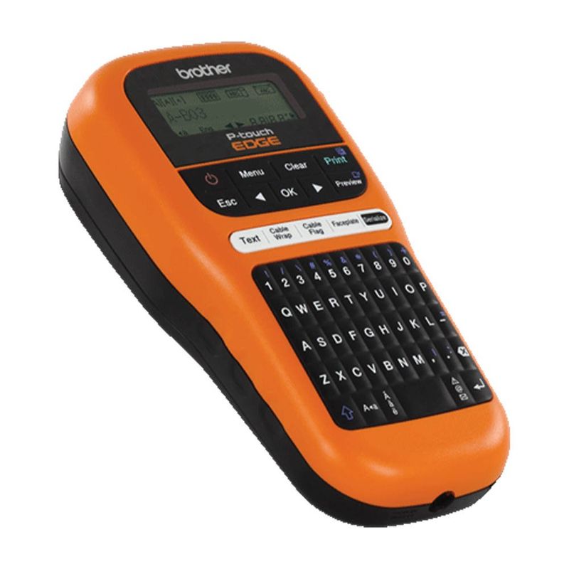 etiquetadora rotulador profissional brother pt-e110 p-touch edge laranja (mp)