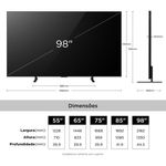 smart tv 7k 98" tcl premium qd-mini led google tv 98a400m