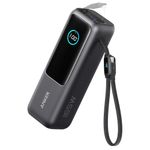 power bank anker 25.000mah 165w com usb-c integrado e cabo retrátil prata (id)