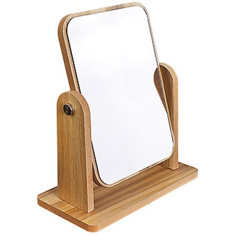 espelho de mesa western quad bambu 18cm