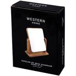 espelho de mesa western quad bambu 18cm