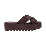 sandália plataforma feminina n°35 melissa m-lover cross strap marrom (mp)