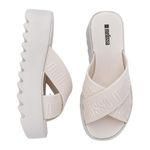 sandália plataforma feminina n°36 melissa m-lover cross strap bege (mp)