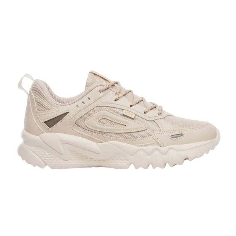 tênis casual feminino n°35 fila venture tracer lite bege dourado (mp)