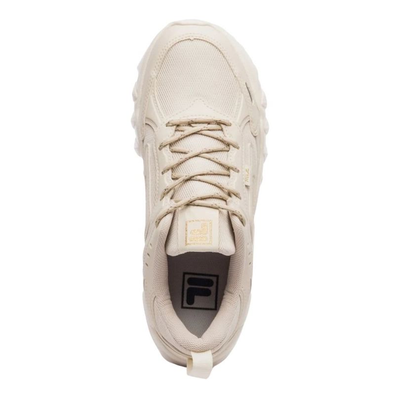 tênis casual feminino n°35 fila venture tracer lite bege dourado (mp)