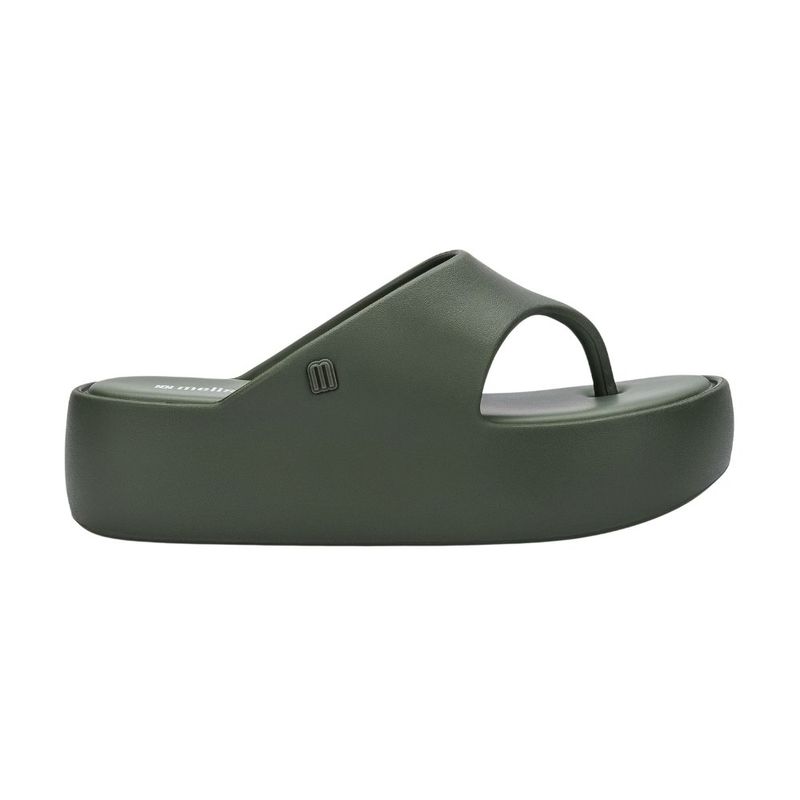 sandália plataforma feminina n°36 melissa free platform thong verde oliva (mp)