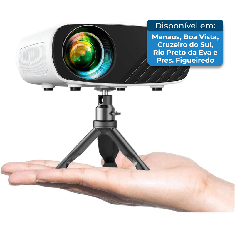 Mini Projetor Elephas 1080p HD 8000L com Tripé