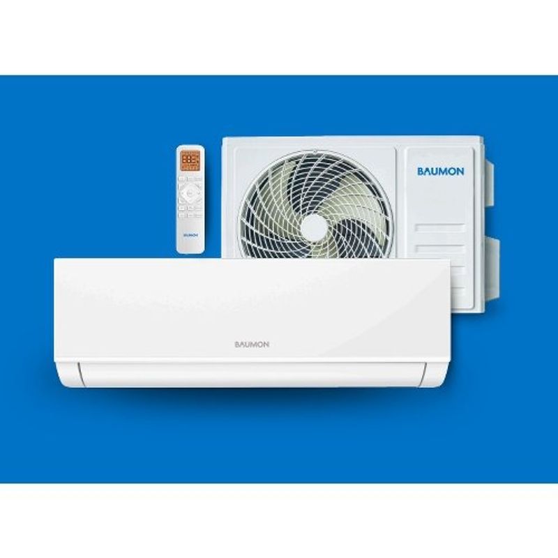 ar-condicionado split inverter 9.000 btus baumon hi-wall 220v 60hz gás r32a branco