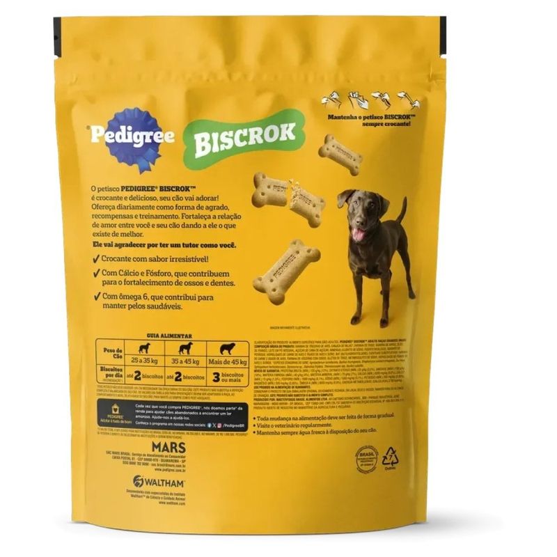 petisco pedigree biscrok adulto raça grande 1kg (mp)