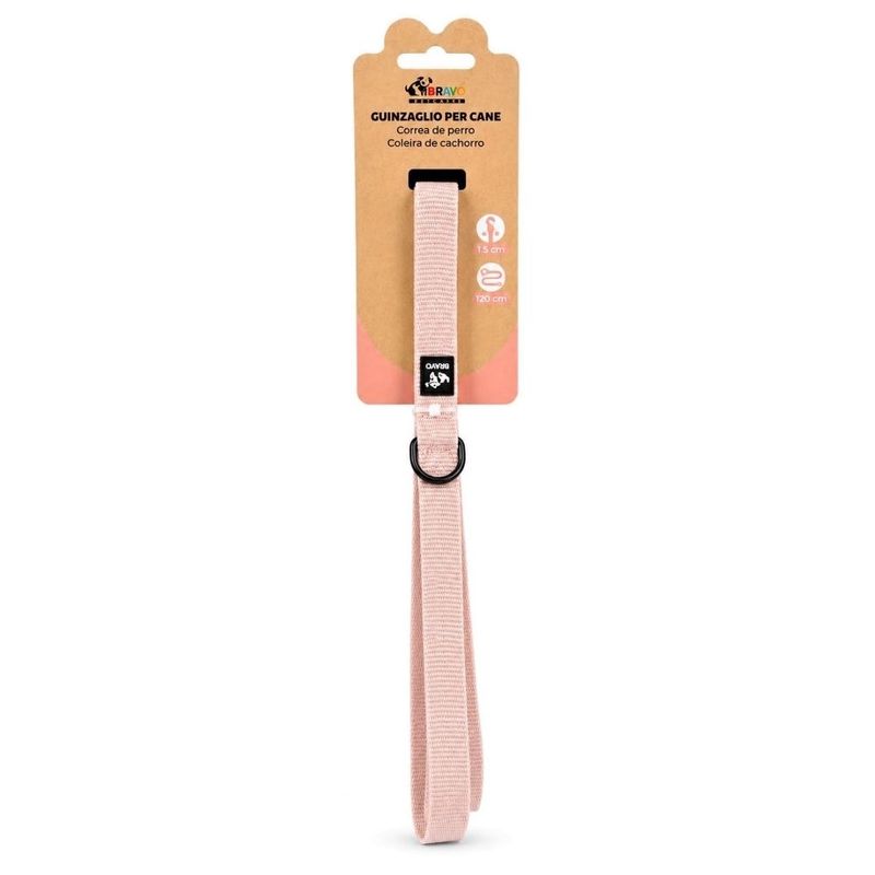 guia para cães bravo mascotes p rosa 120cm (mp)